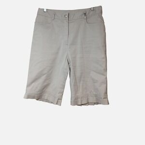 Bogner Golf Shorts Flat Front Lightweight Beige womens Size 8 (273)